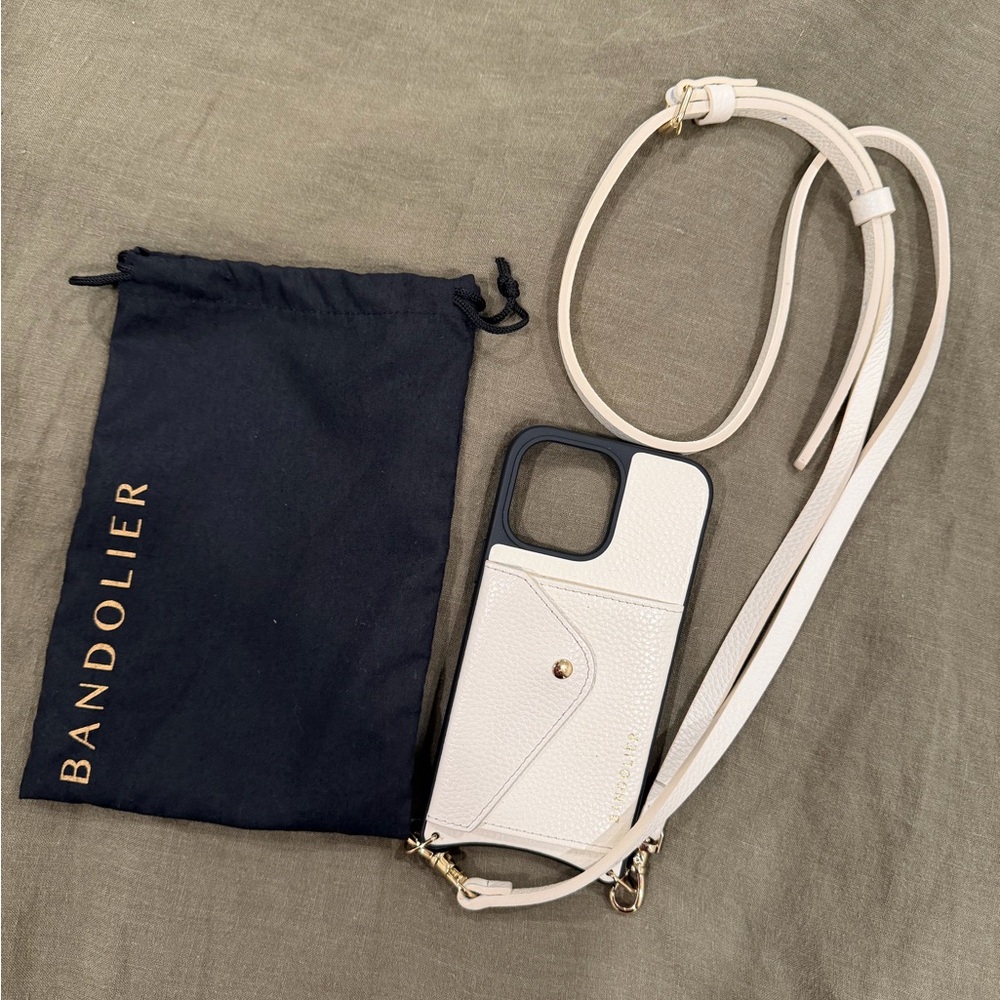 Bandolier Ivory Phone Case with Strap IPhone 14 Pro Max
